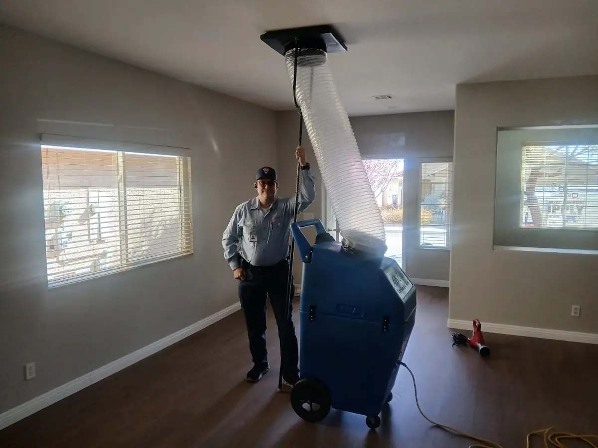 Professional Dryer Vent Cleaning work inside a Cherry Valley home